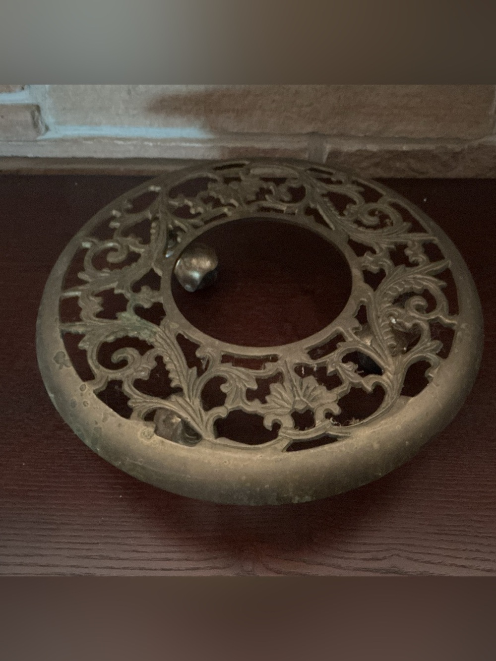 Antique-Inspired 10” Brass plant caddy - Brass Finish